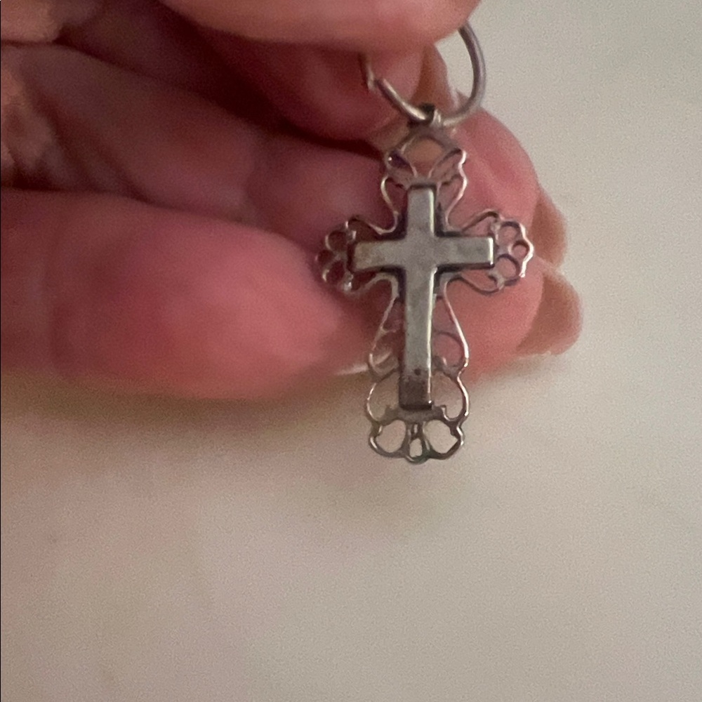 Silver Filigree Cross Pendant